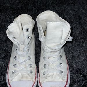 Converse white high top